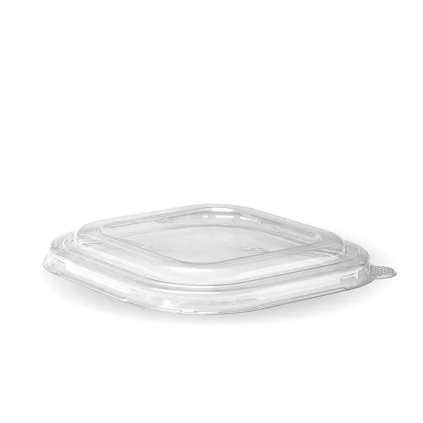 BioPak 750ml-1400ml Clear RPET Square Takeaway Lid 300pc