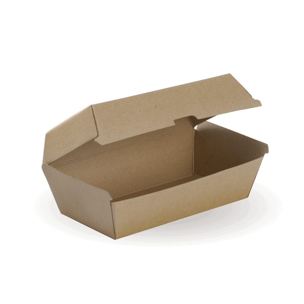 BioPak Kraft Regular Snack Box 175 x 90 x 84mm 200pc