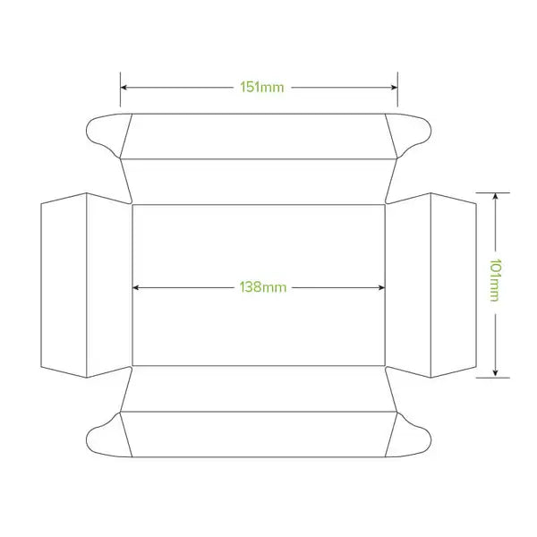 BioPak Extra Small Sushi Tray 300pc