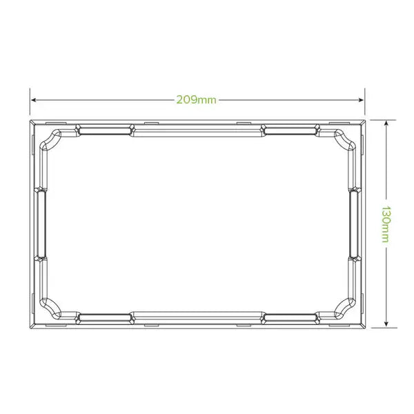 BioPak Large PLA Sushi Tray Lid 300pc