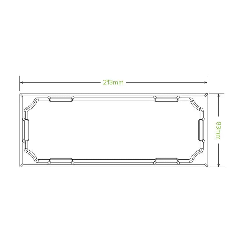 BioPak Long PLA Sushi Tray Lid 300pc
