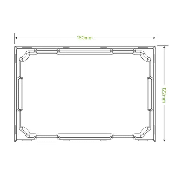 BioPak Medium PLA Sushi Tray Lid 300pc