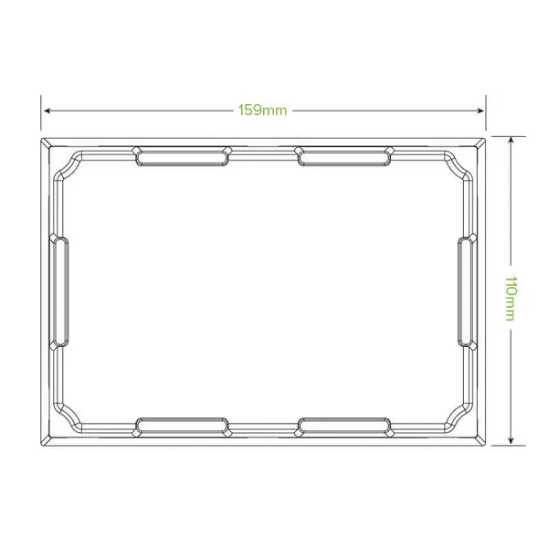 BioPak Small Sushi Tray PET Lid 300pc