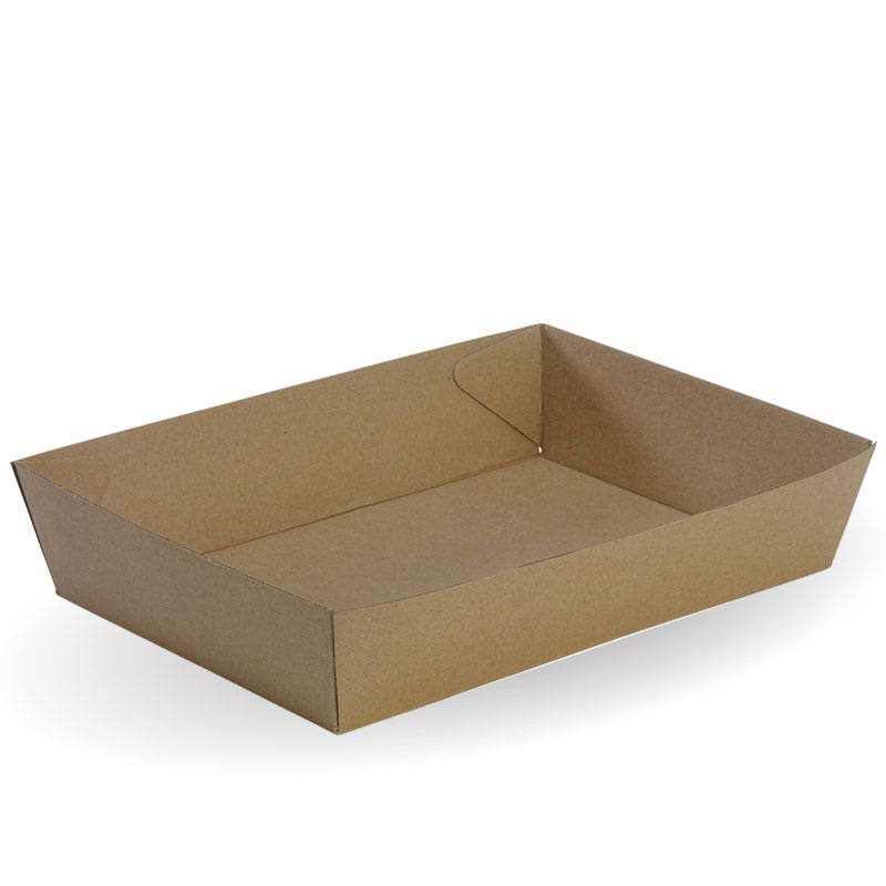 BioPak Kraft Tray #5 255 x 179 x 58mm 100pc