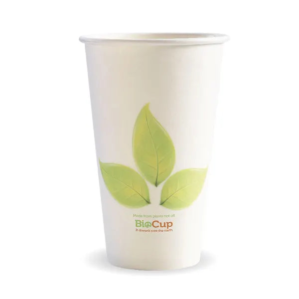 BioPak 16oz PLA Coated SW Cup/ Leaf 1000pc