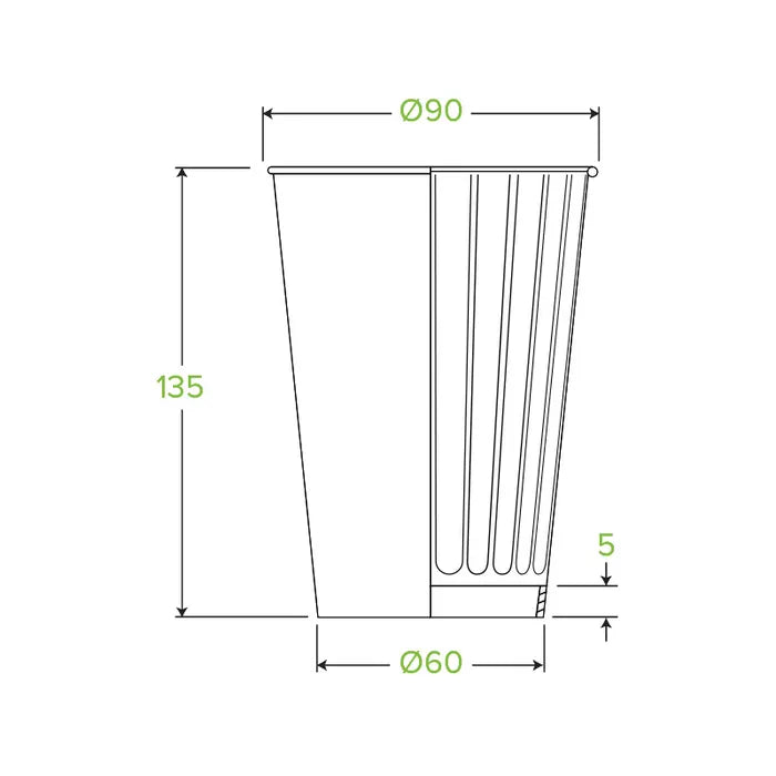 BioPak 16oz Art Series DW Cup 600pc