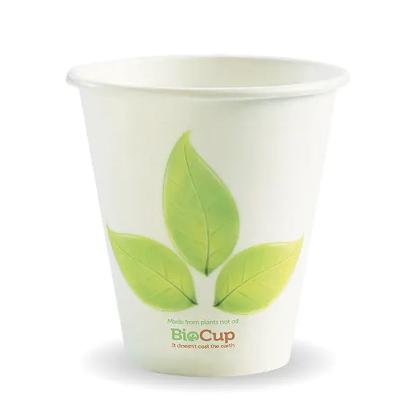 BioPak 8oz (90mm) PLA Coated SW Cup/ Leaf 1000pc