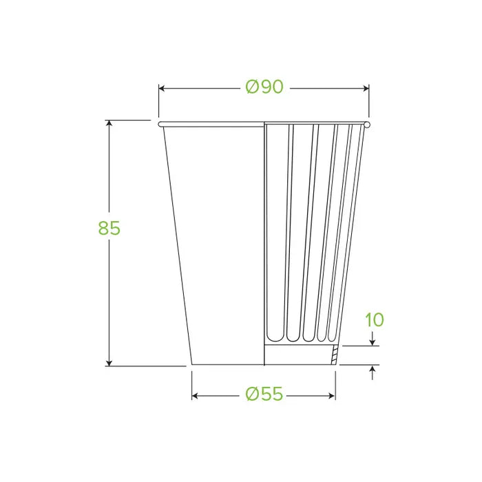 BioPak 8oz (90mm) Art Series DW Cup 1000pc