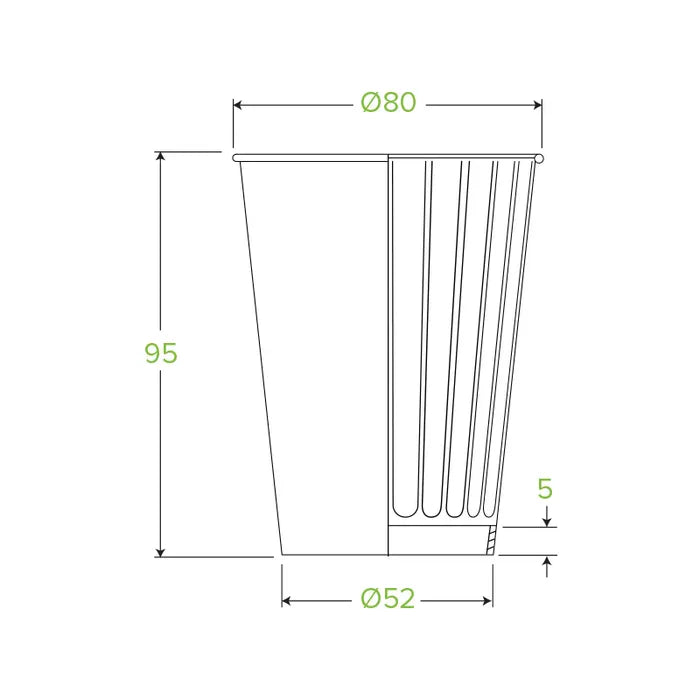 BioPak 8oz Leaf DW Cup 1000pc