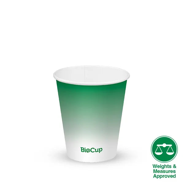 BioPak 10oz Green Cold Paper Cups 1000pcs