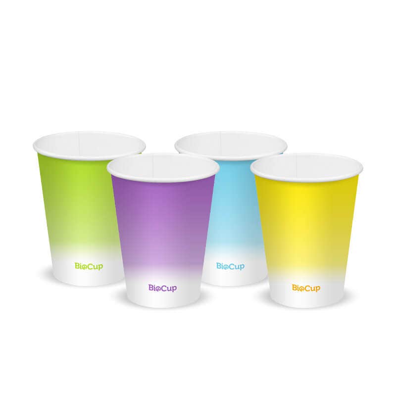 BioPak 12oz Coloured Cold Paper Cups 1000pc