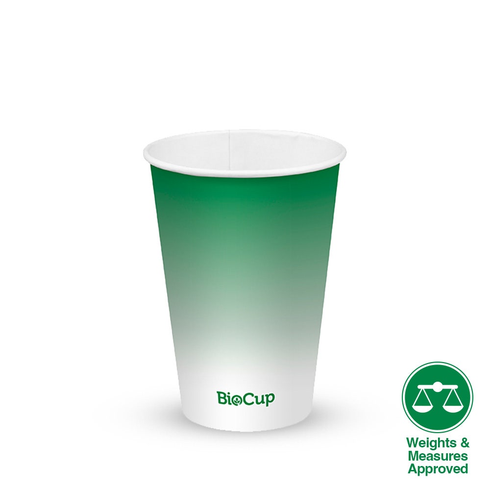 BioPak 14oz Green Cold Paper Cups 1000pc