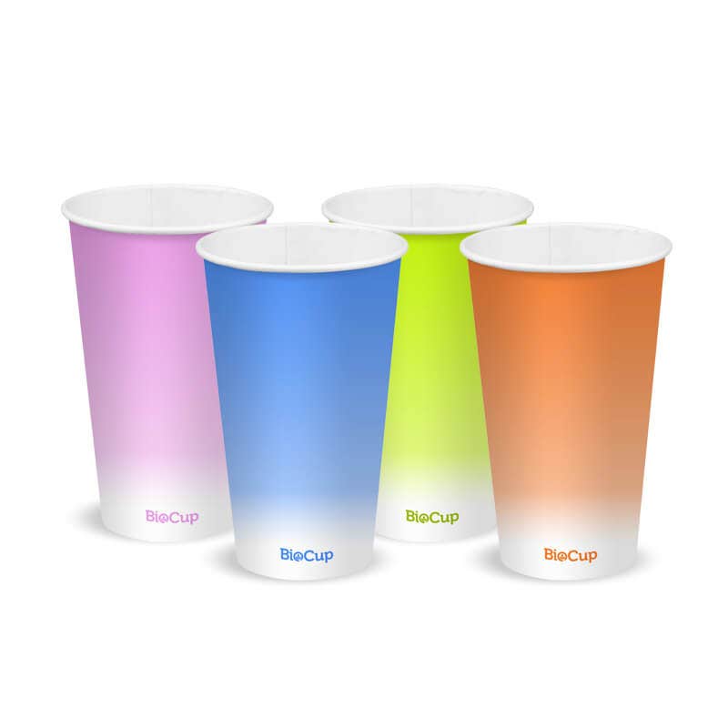 BioPak 16oz Coloured Cold Paper Cups 1000pc