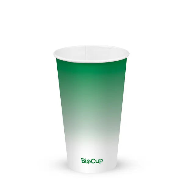 BioPak 16oz Green Cold Paper Cups 1000pcs