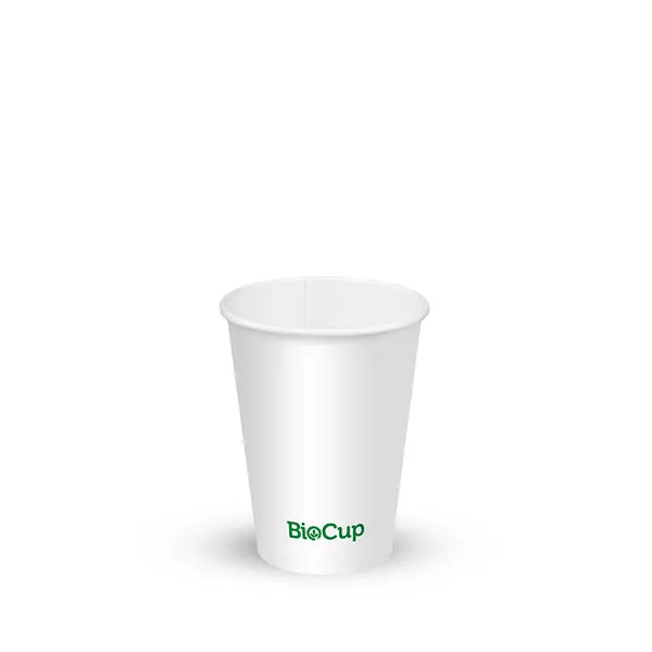 BioPak 6oz White Cold Paper Cups 1000pcs