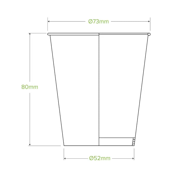 BioPak 6oz White Cold Paper Cups 1000pcs