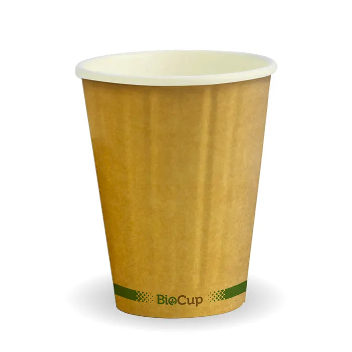 BioPak 8oz Kraft Green Stripe DW Cup 1000pc