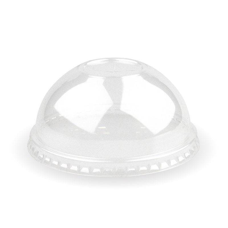 BioPak 105mm Clear PET Dome Lid Straw Slot 1000pc