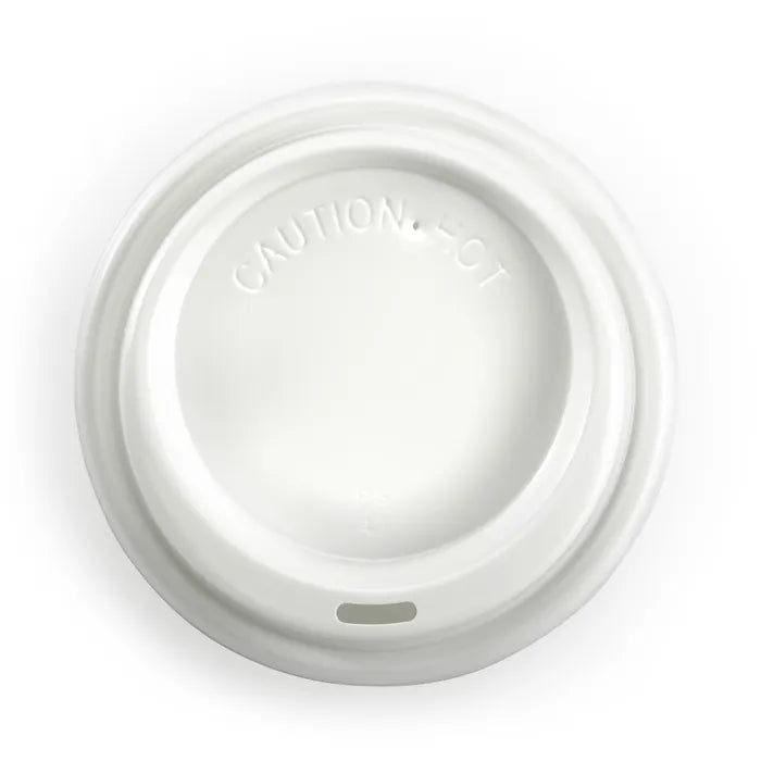 Biopak Coffee Cup Lid 8*/12/16oz - 90mm White 1000pc