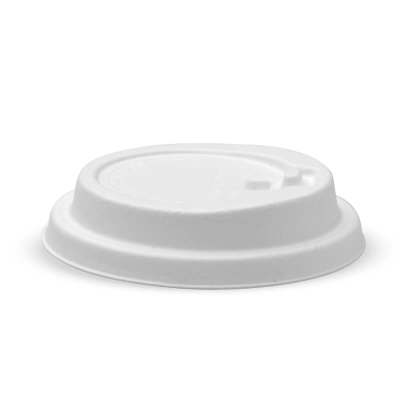 BioPak 90mm White Reclosable Pulp Coffee Lid 1000pc