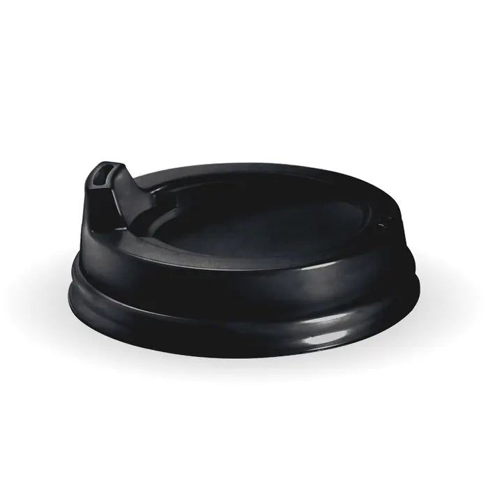BioPak Coffee Cup Sipper Lid - 6/8/10oz 80mm Black 1000pc