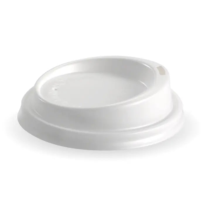 Biopak Coffee Cup Lid 6/8/10oz- 80mm White 1000pc