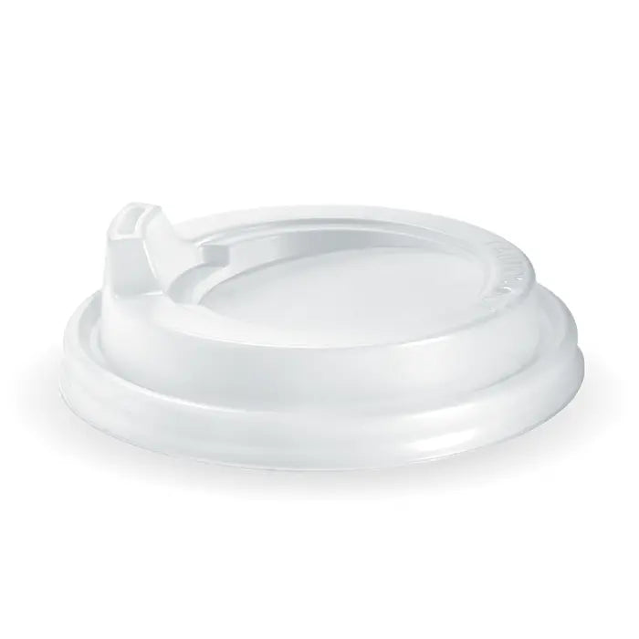 BioPak Coffee Cup Sipper Lid - 6/8/10oz 80mm White 1000pc