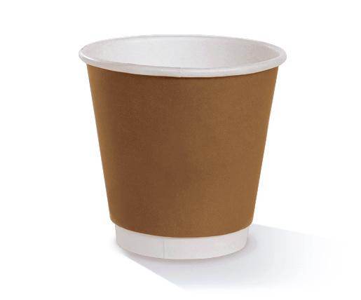 8*oz PLA Coated DW Cup 90mm/Brown 500pc - Pakio