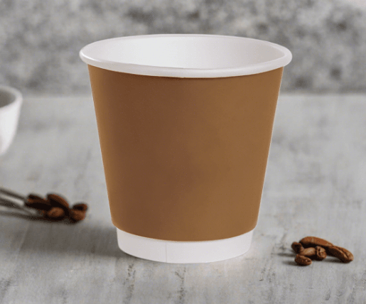 8*oz PLA Coated DW Cup 90mm/Brown 500pc - Pakio