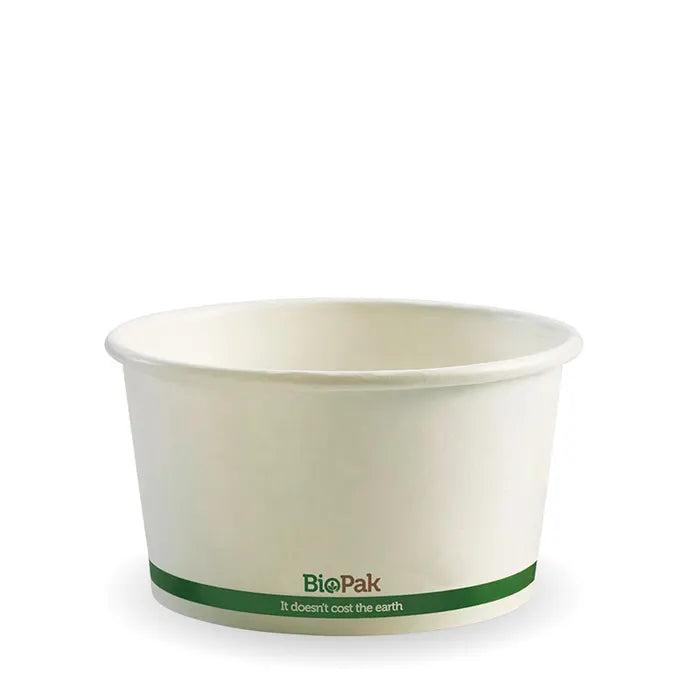 BioPak 430ml / 12oz White BioBowl 500pcs