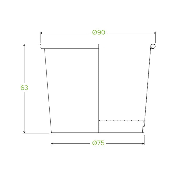 BioPak 250ml / 8oz Kraft BioBowl 1000pcs