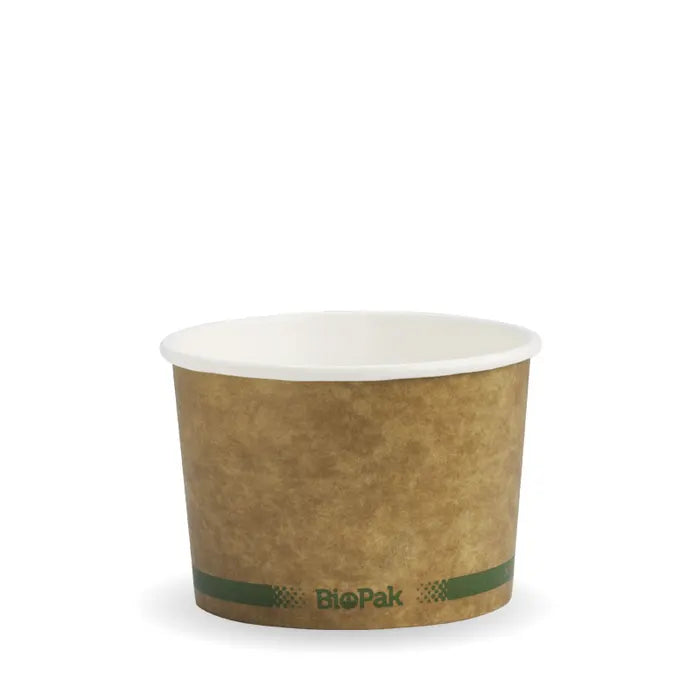 BioPak 250ml / 8oz Kraft BioBowl 1000pcs