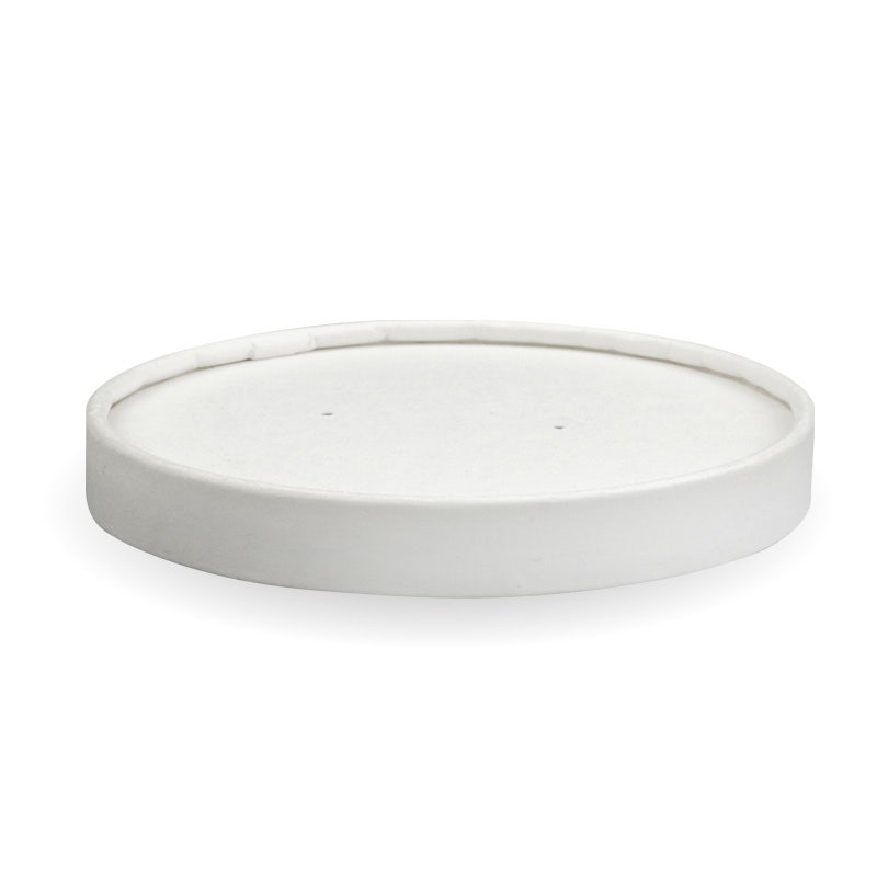 BioPak 430-950ml (12-32oz) White Bowl Paper Lid 500pc