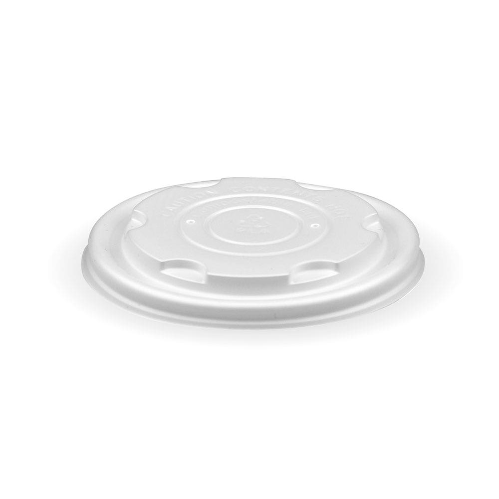 BioPak 250ml (8oz) Opaque Bowl PLA Flat Lid 1000pc