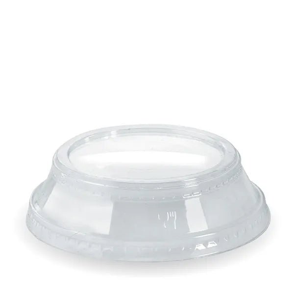 BioPak 300-700ml Raised Flat No Hole Clear Lid 1000pc