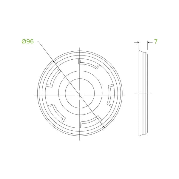 BioPak 300-700ml Flat Clear Lid 1000pc