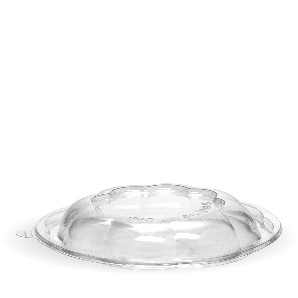 BioPak Clear 840 & 1,080ml (24 & 32oz) Salad Bowl Lid 450pc