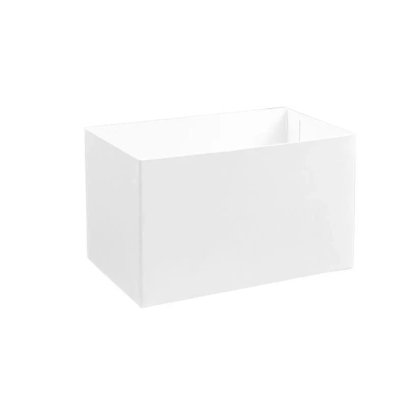 White folding display stand on a white background