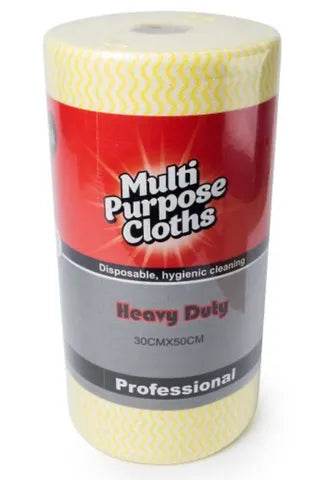Yellow Extra Heavy Duty Wipe Roll 30cm x 50cm - Pakio