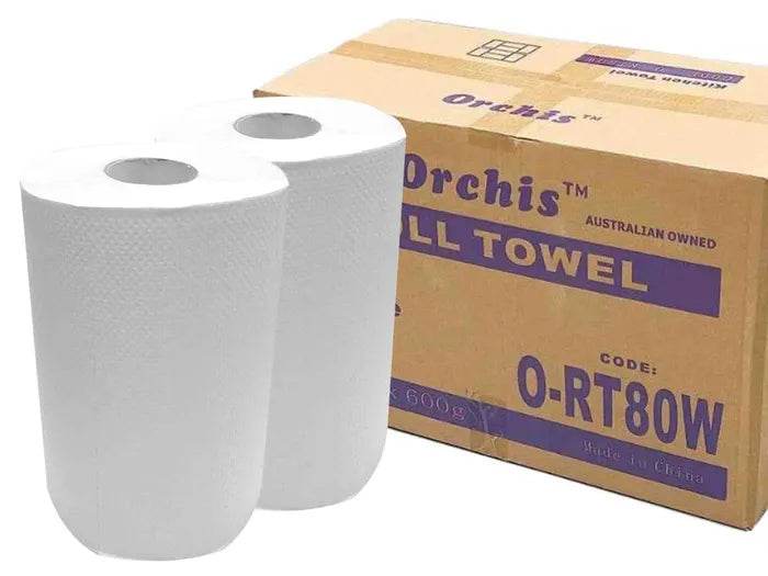 Perforated Paper Roll Towel White 16 Rolls - Pakio