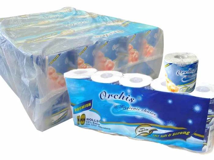 3Ply Toilet Paper Roll - 60 Rolls - Pakio