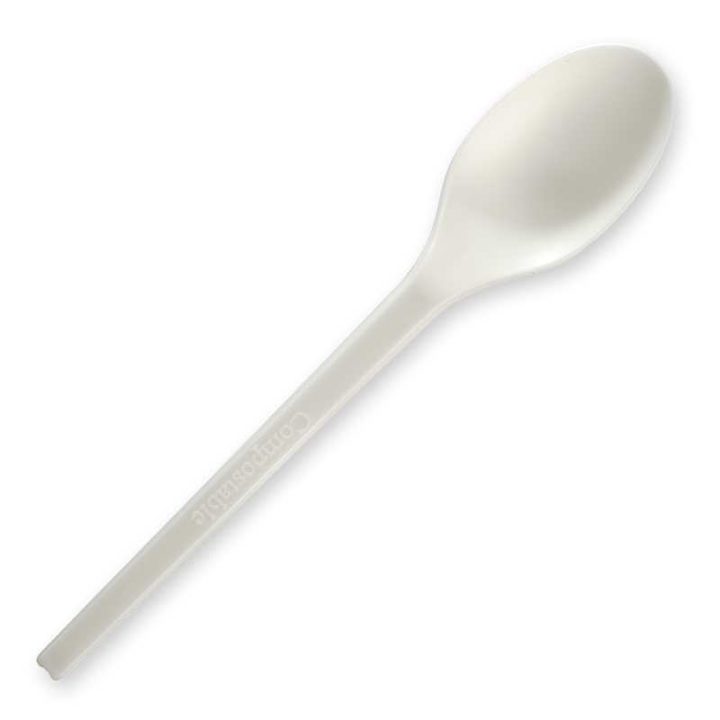 BioPak 16.5cm (6.5") White PLA Spoon 1000pc