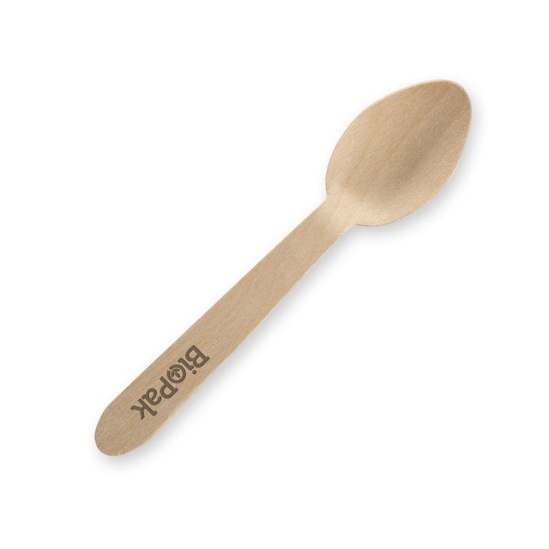 BioPak 10cm Coated Wood Teaspoon 2000pc