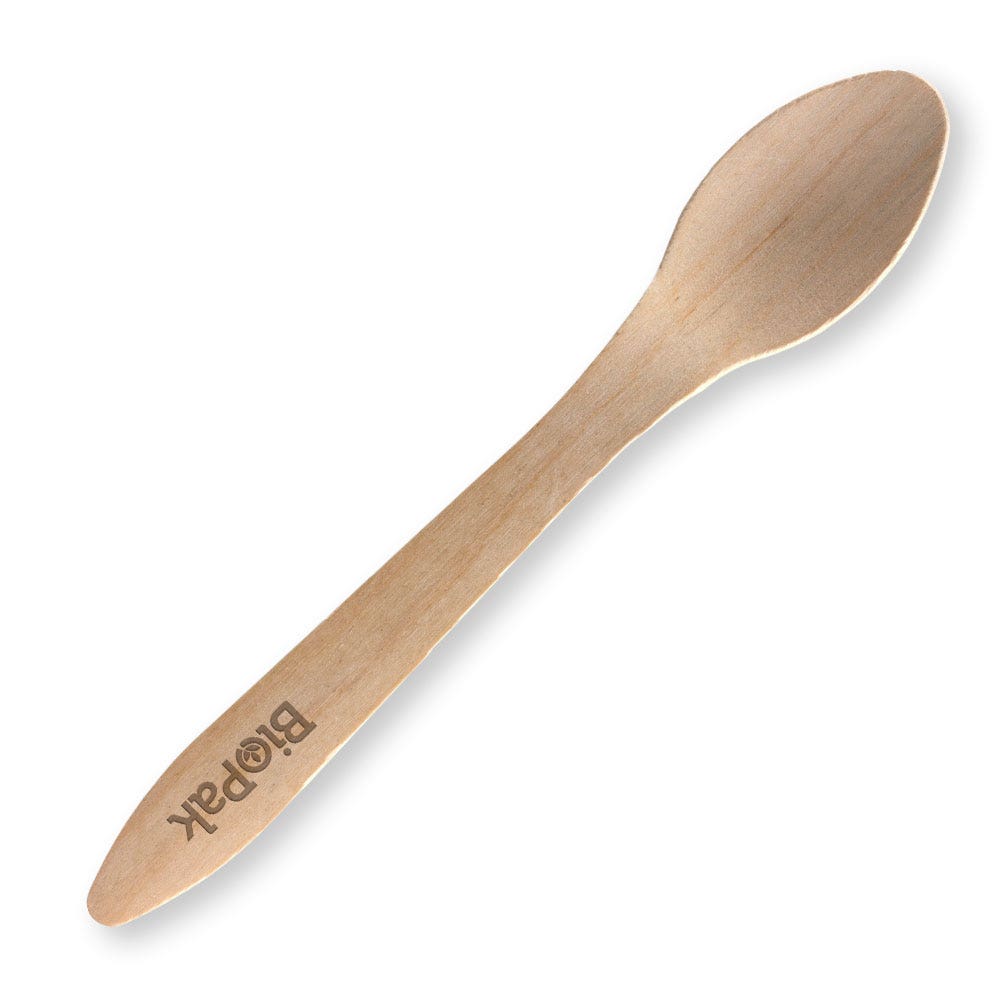 BioPak 19cm Coated Wood Spoon 1000pc