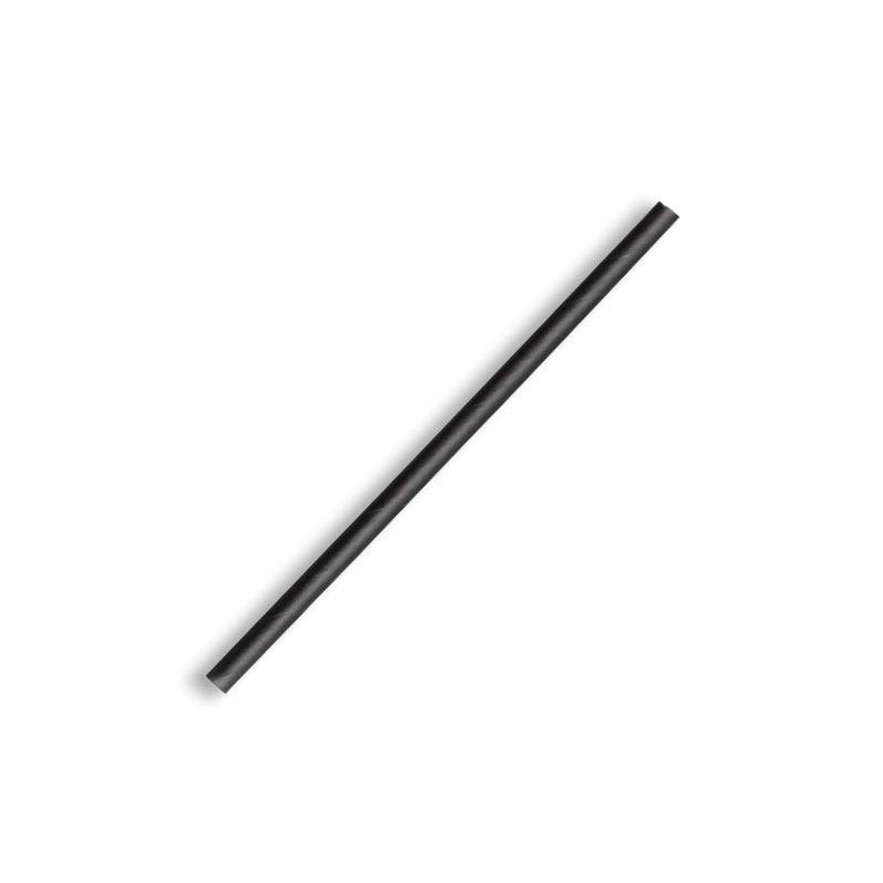 BioPak 4.5x120mm Black Cocktail Paper Straw 2500pc