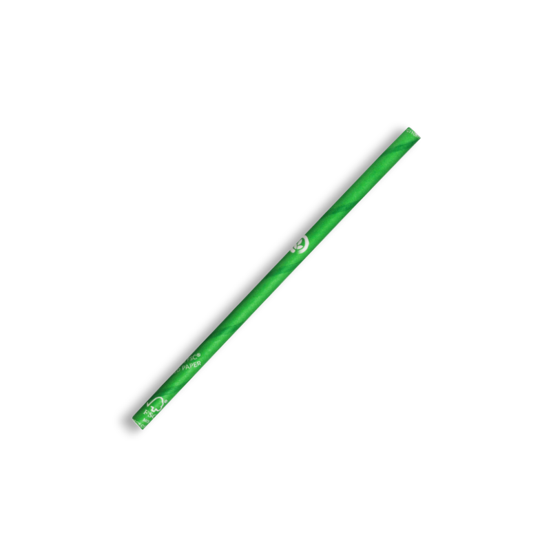 BioPak 4.5x120mm Green Cocktail Paper Straw 2500pc
