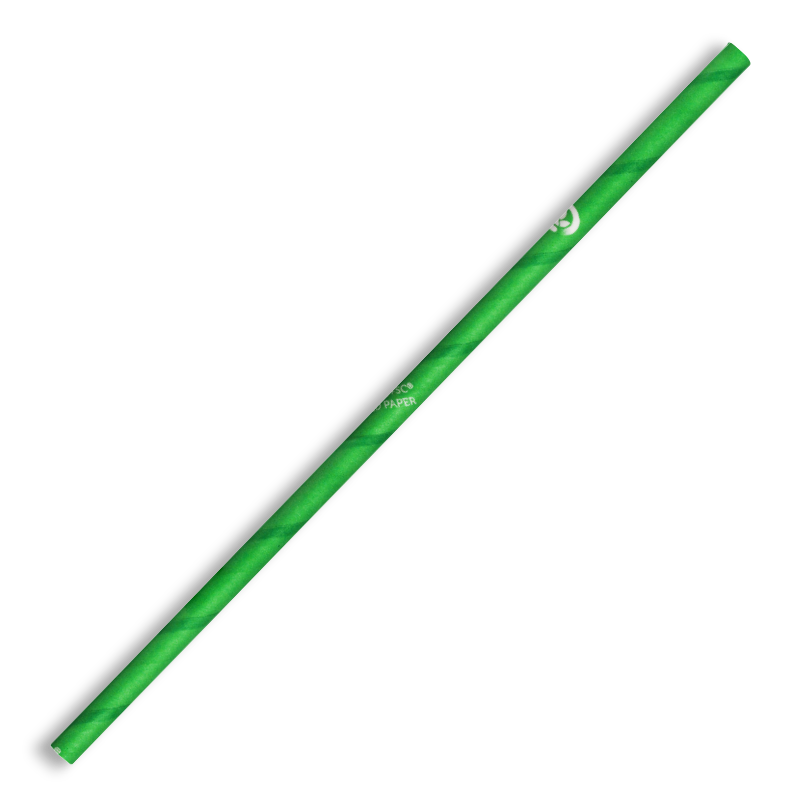 BioPak 6mm Green Regular Paper Straw 2500pc
