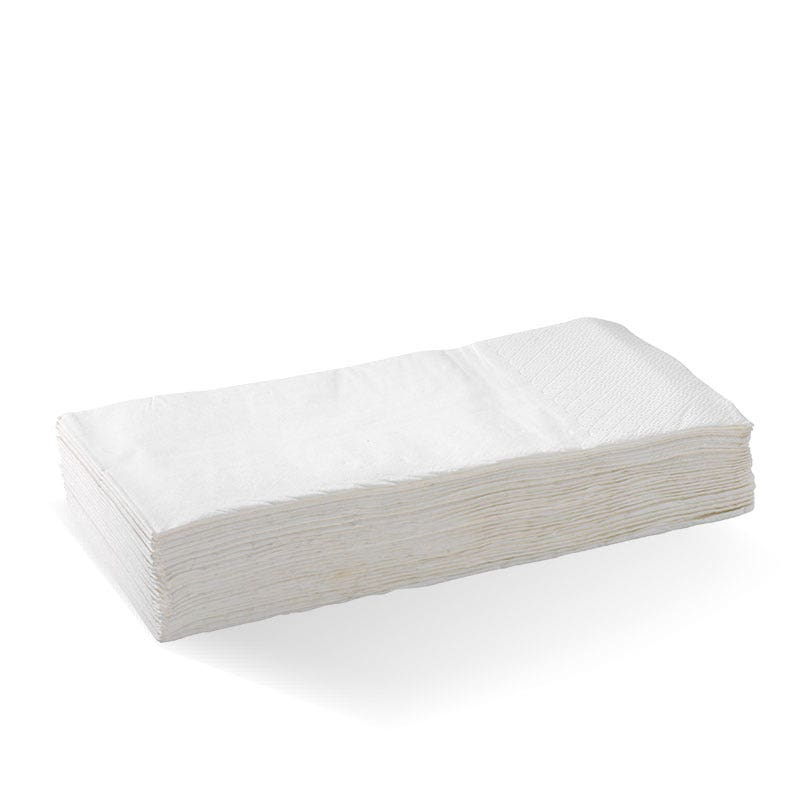 BioPak White 2-Ply 1/8 Fold Dinner Napkin 1000pc