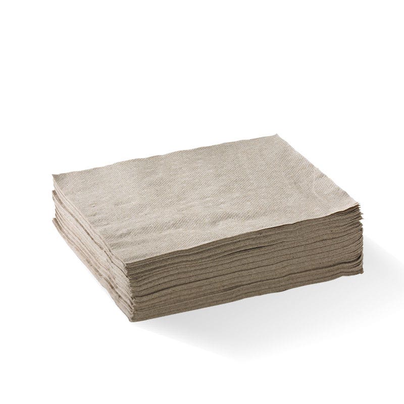 BioPak Natural 1-Ply 1/4 Fold Lunch Napkin 3000pc