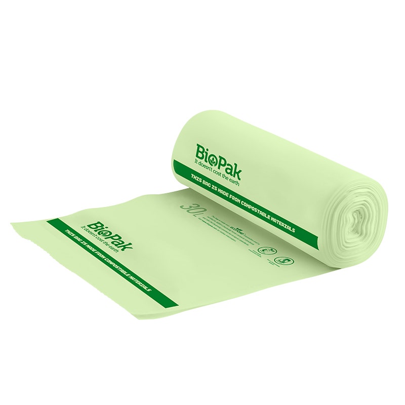 BioPak 30L Green Bin Liner 1000pc
